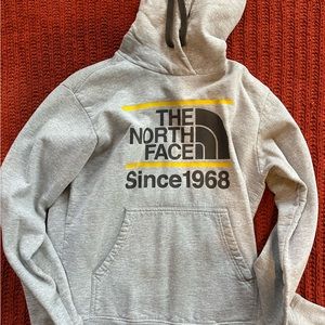 North face grey hoodie small